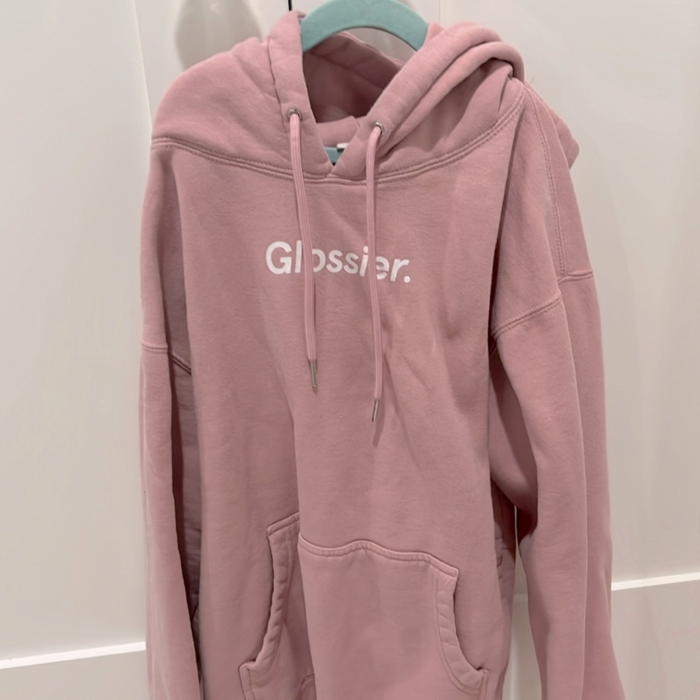 🛍️GLOSSIER HOODIE- LIGHT PINK SIZE SMALL🌴